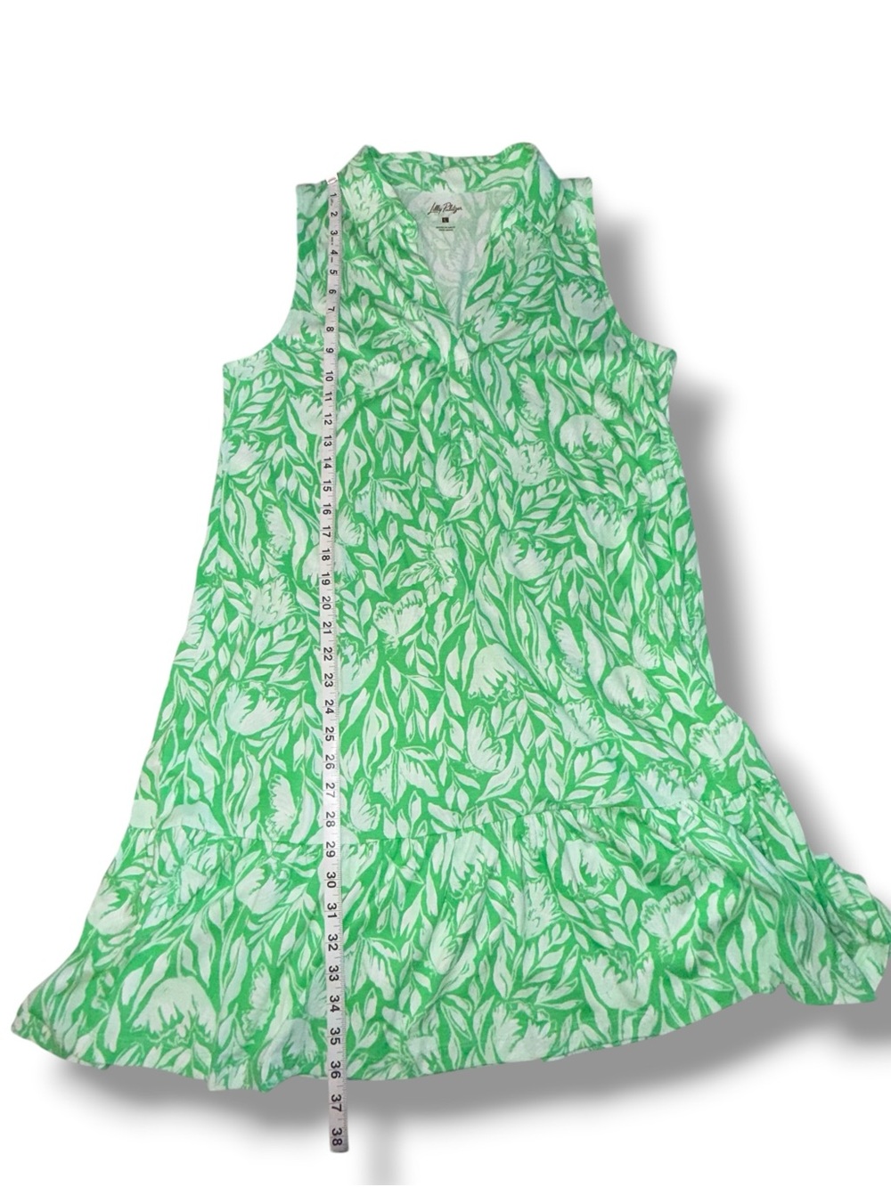 LILLY PULITZER Riegan Dress Fauna Green Tulip to Tango - Large - Picture 9 of 11
